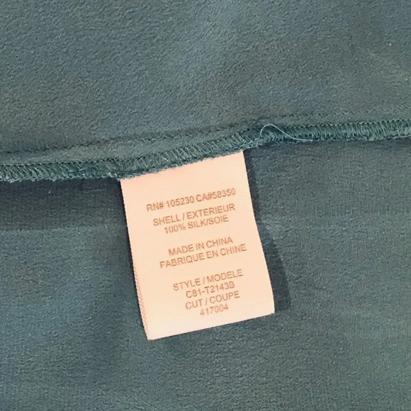 Joie 100% Silk Slate Blue Peasant Tunic - Picture 7 of 7